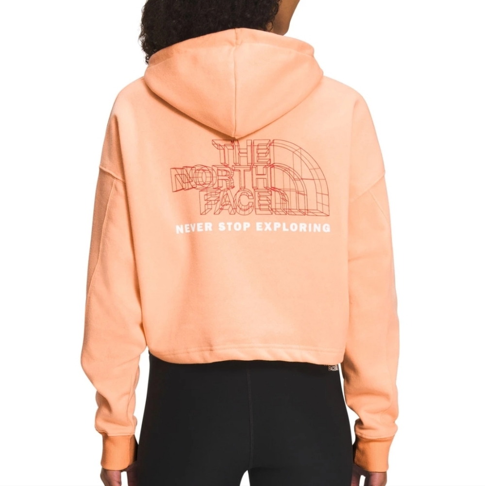 🆕️ North Face Coordinates Crop Drop Pullover Hoodie size 2XL apricot ice *Firm*